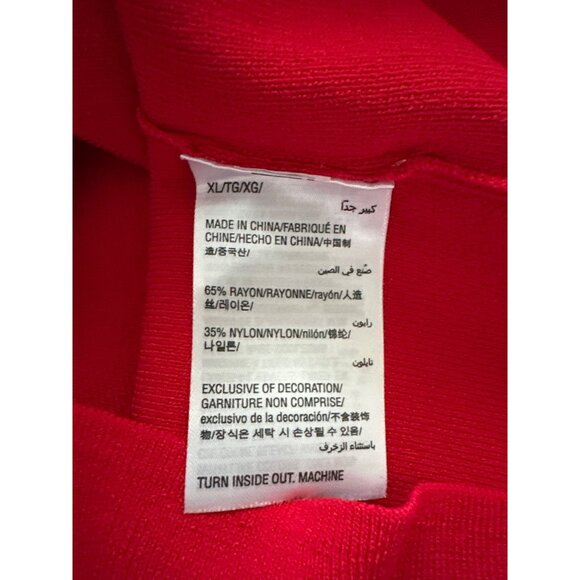 FEMME Red Long Bell Sleeve V-Neck Top Floral Embroidery Soft Flattering XL - Picture 8 of 8